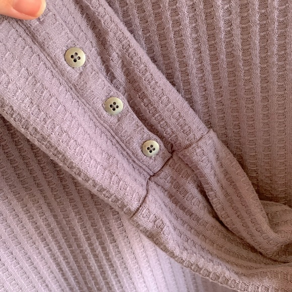Chaser Lavender Purple Waffle Knit Thermal - Picture 5 of 5